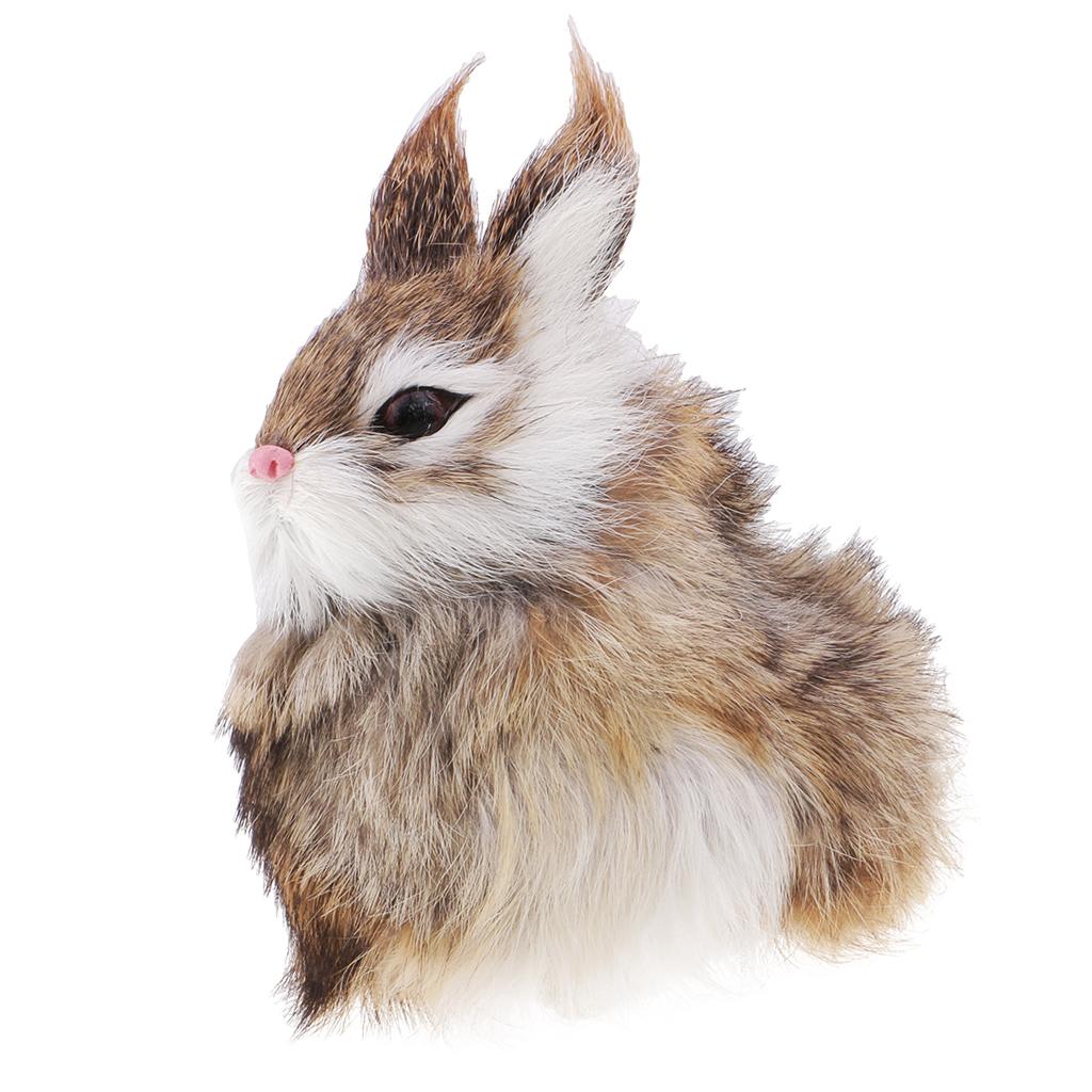Simulation Rabbit Toy for Home Decoration Kids Birthday Gifts Light Tan