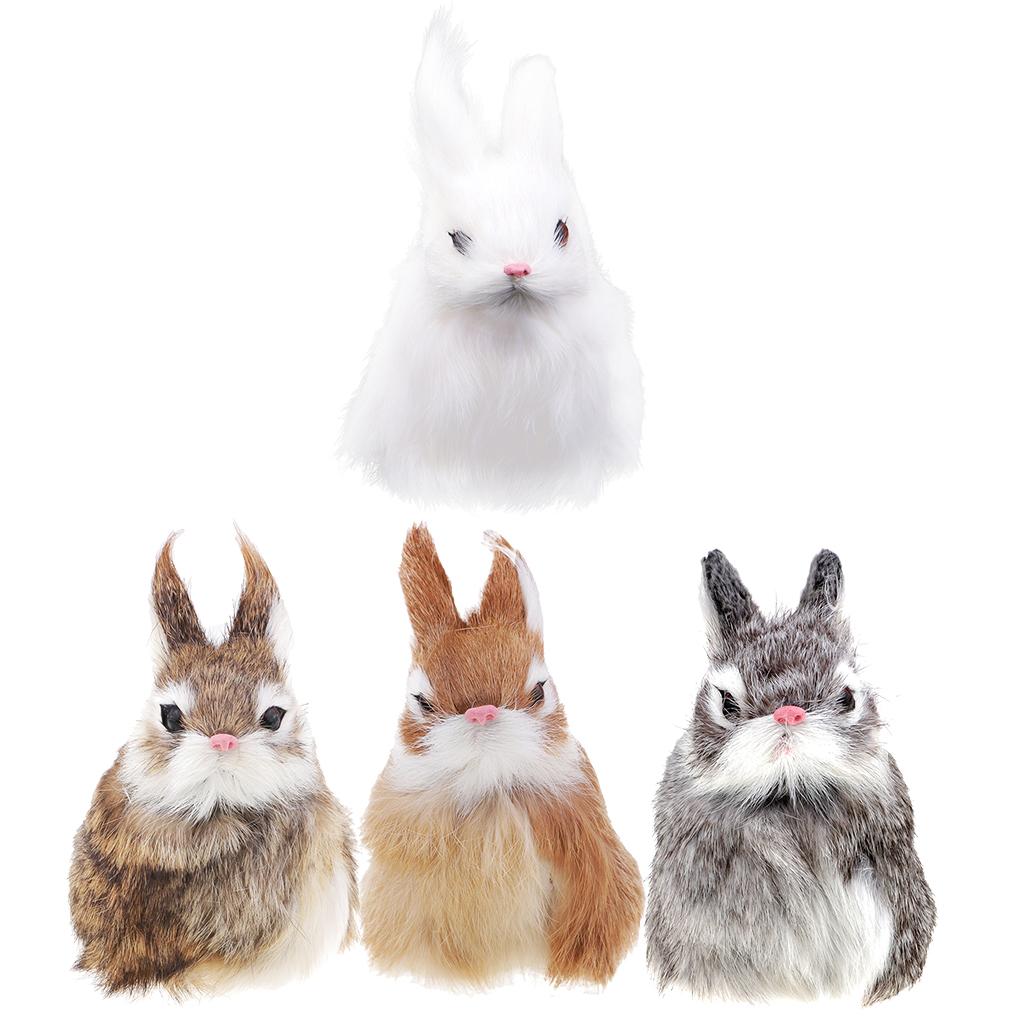 Simulation Rabbit Toy for Home Decoration Kids Birthday Gifts Light Tan