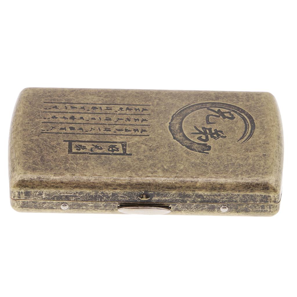 Metal Cigarette Case Vintage Stash Box 20Pcs Tobacco Storage Case D