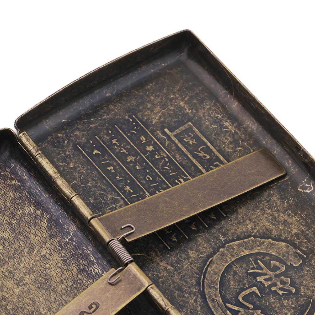 Metal Cigarette Case Vintage Stash Box 20Pcs Tobacco Storage Case D
