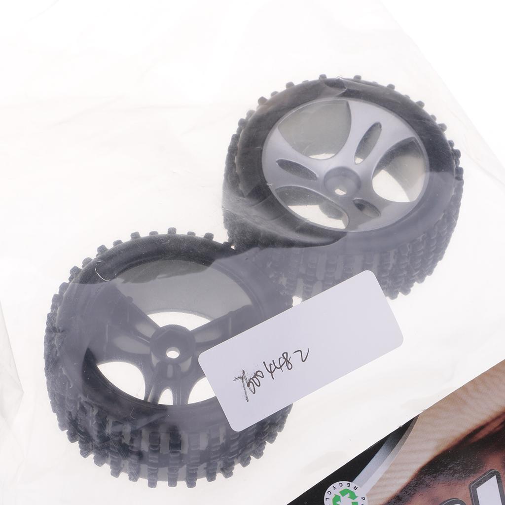 2pcs Plastic Wheel Tires Tyres for WLtoys A959 1/18 RC Buggy Car Spare Parts