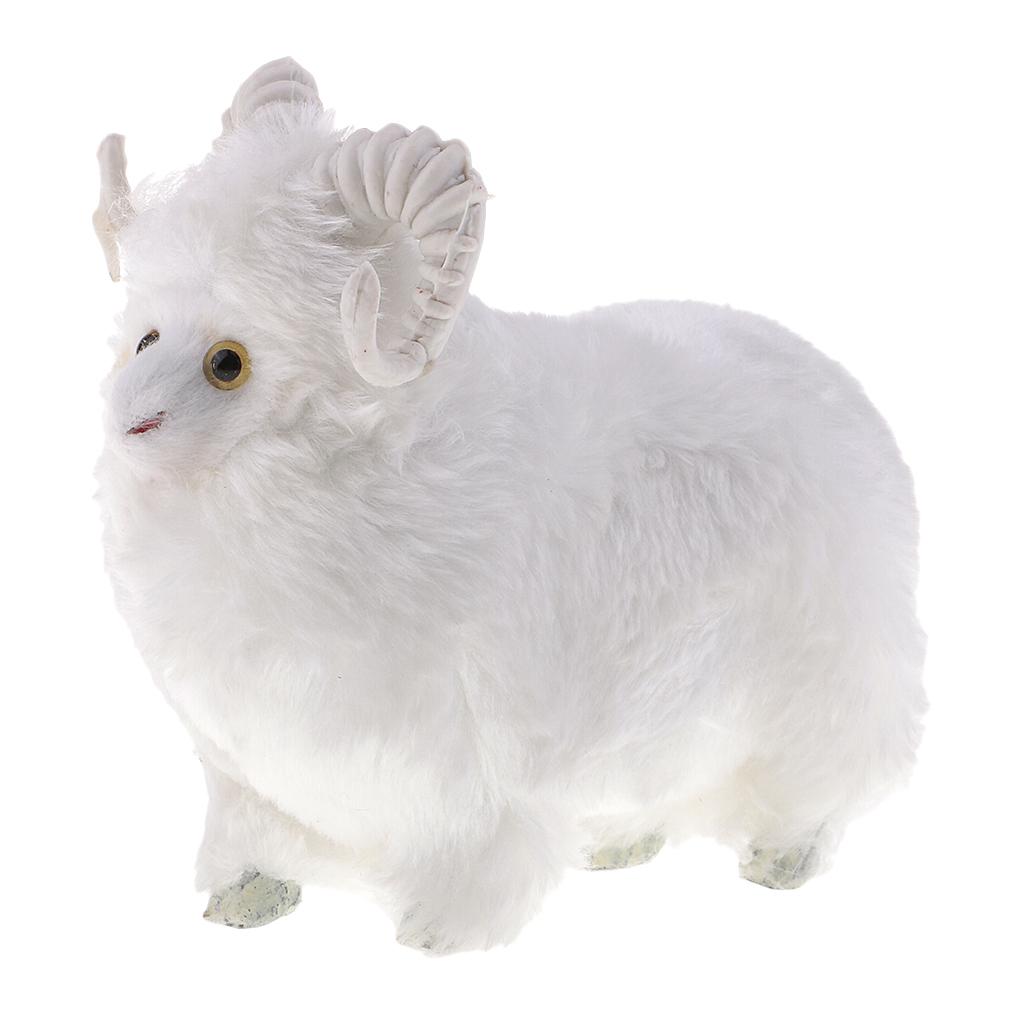 Realistic Goat Ornaments Simulation Sheep Doll Animal Model Home Decoration