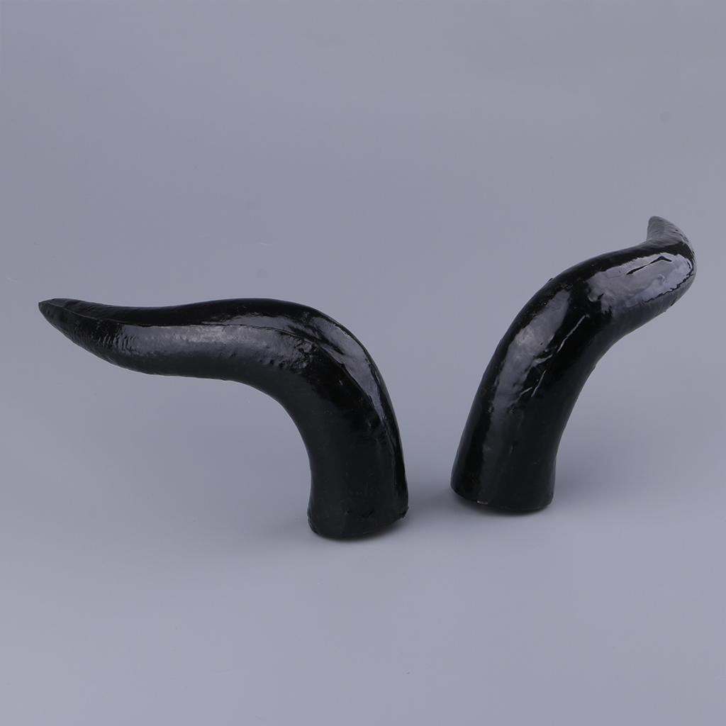 Artificial OX Horn Halloween Costume Accessory Gothic Hair Headband 20cm