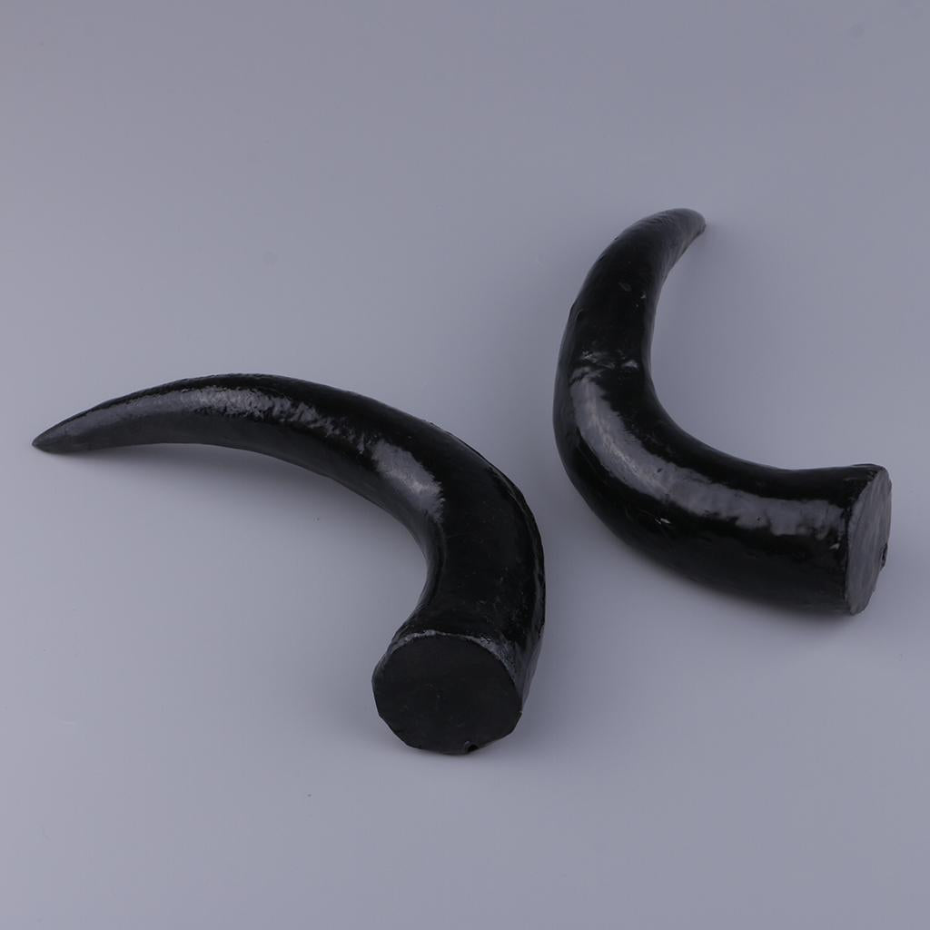Artificial OX Horn Halloween Costume Accessory Gothic Hair Headband 20cm