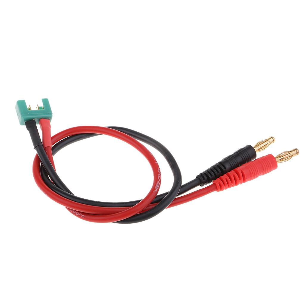 MPX Male Plug to 4mm Banana Plugs Battery Charge Cable Wire for TRX4
