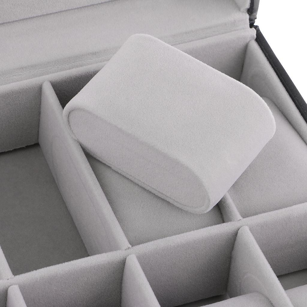 10 Grids PU Leather Watch Display Case Box Storage Organizer for Mens Gift