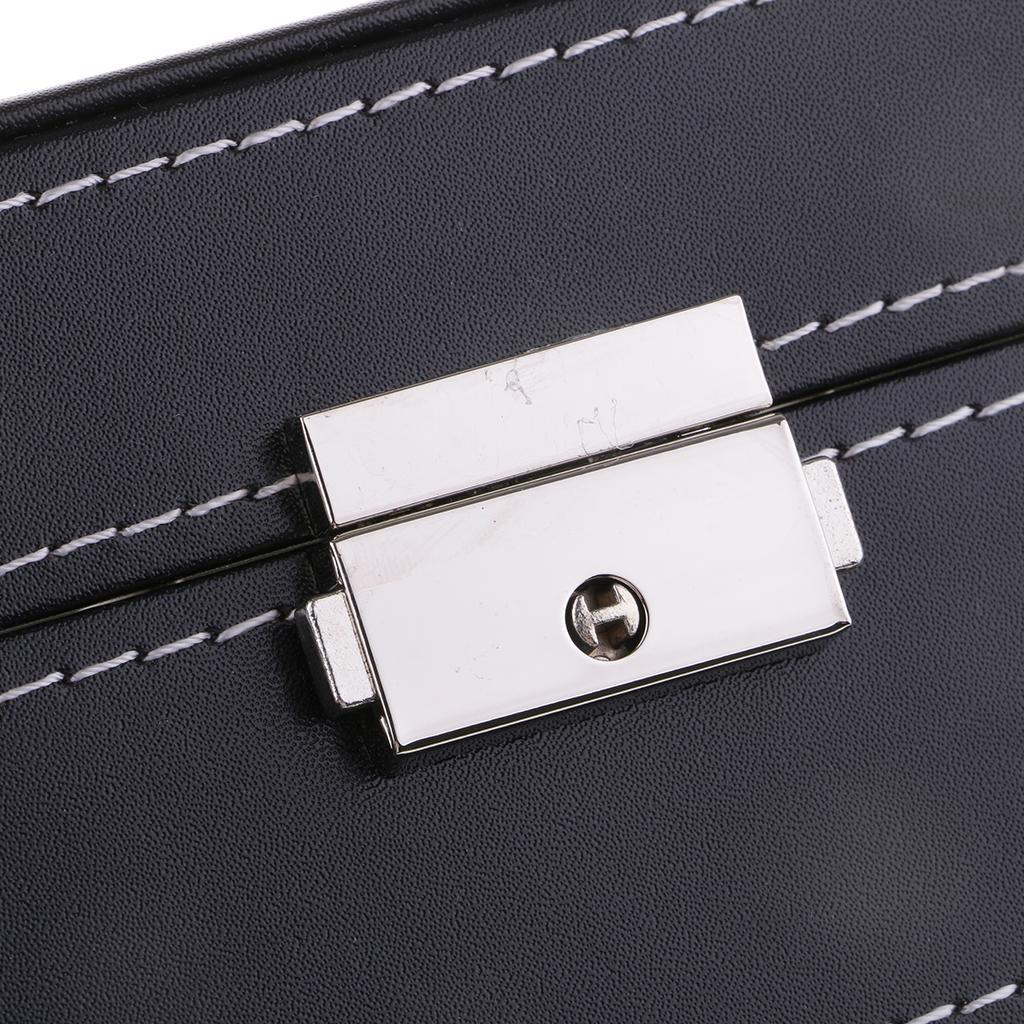 10 Grids PU Leather Watch Display Case Box Storage Organizer for Mens Gift