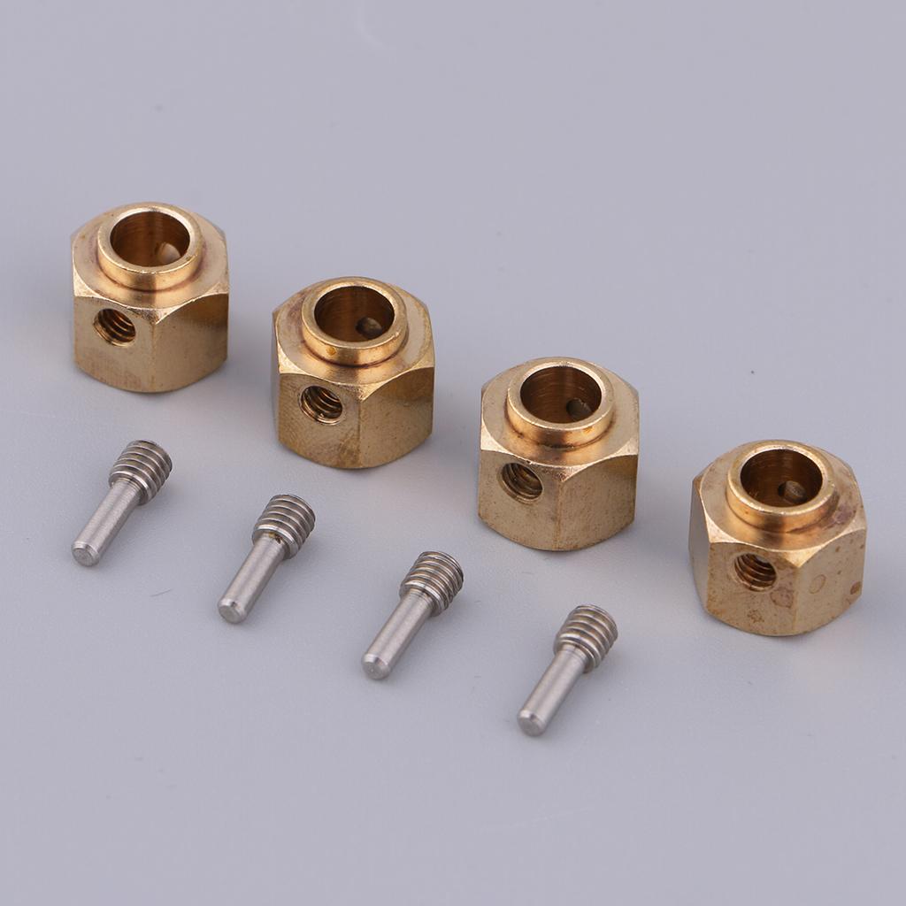 4 Pieces Hex Wheel Hubs Hexagonal Adapter for TRX4 RC Crawler 9mm