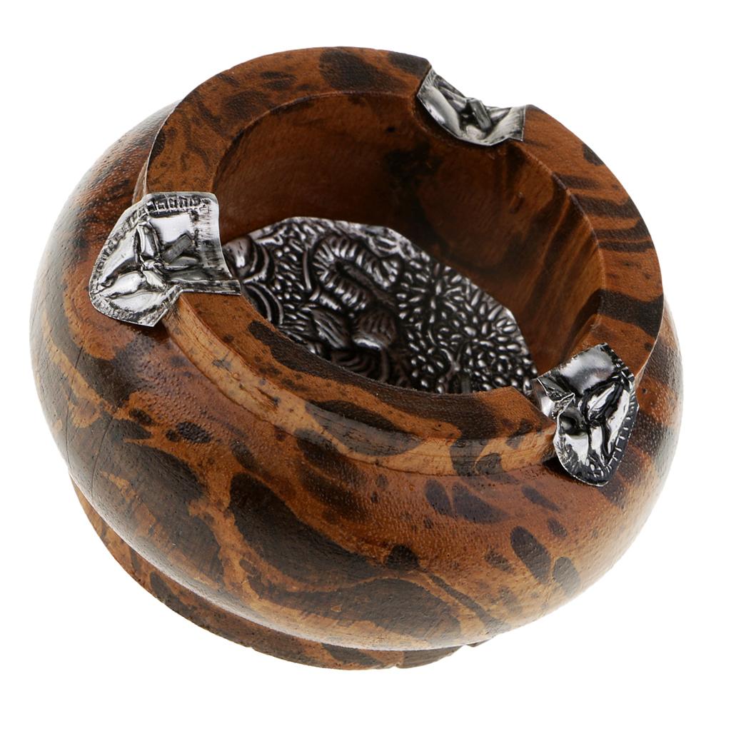 Wood Ashtray Handmade Crafts Cigarette Cigar Tobacco Smoking Ash Tray Case A