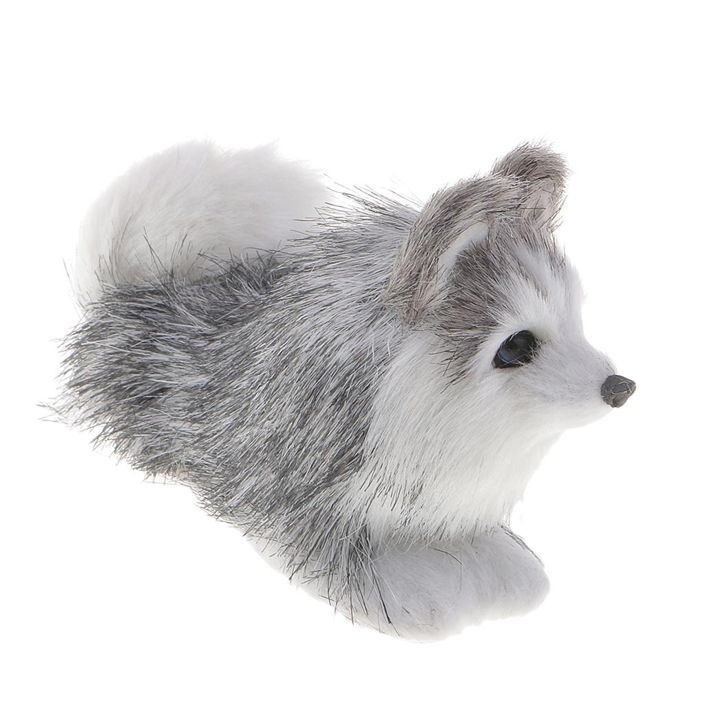 Simulation Dog Figurine Sculpture Statues for Home Crafts Lie Huskie