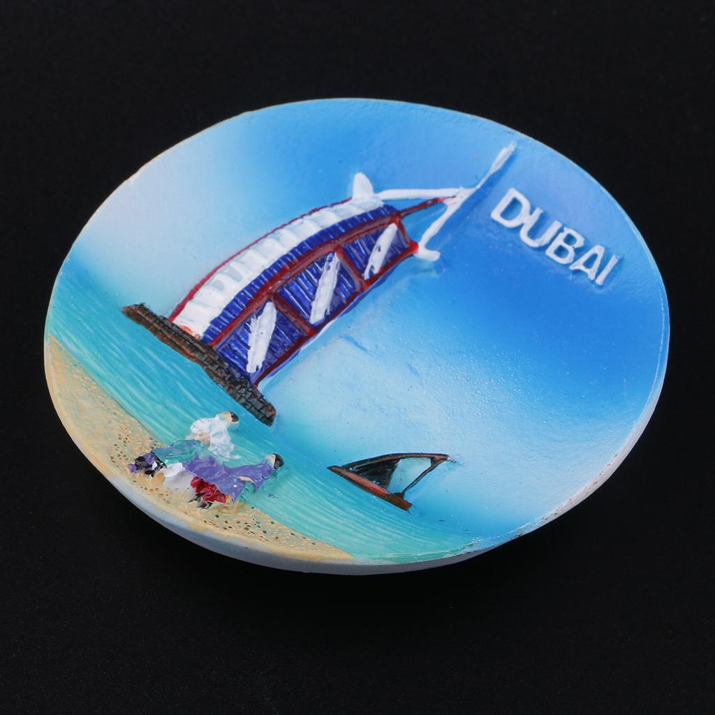 Tourist Travel Souvenir Fridge Stickers Refrigerator Magnet Dubai Sea