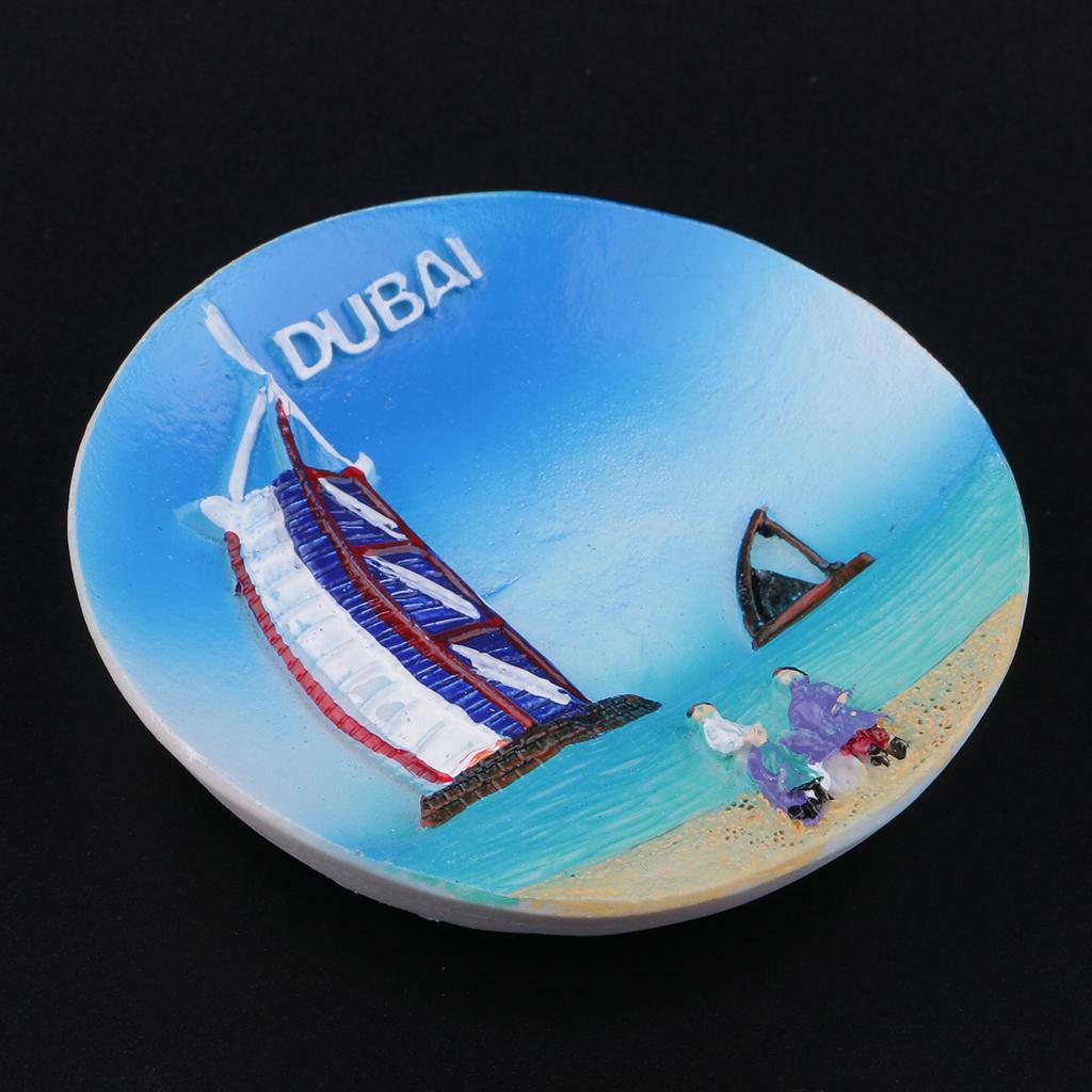Tourist Travel Souvenir Fridge Stickers Refrigerator Magnet Dubai Sea