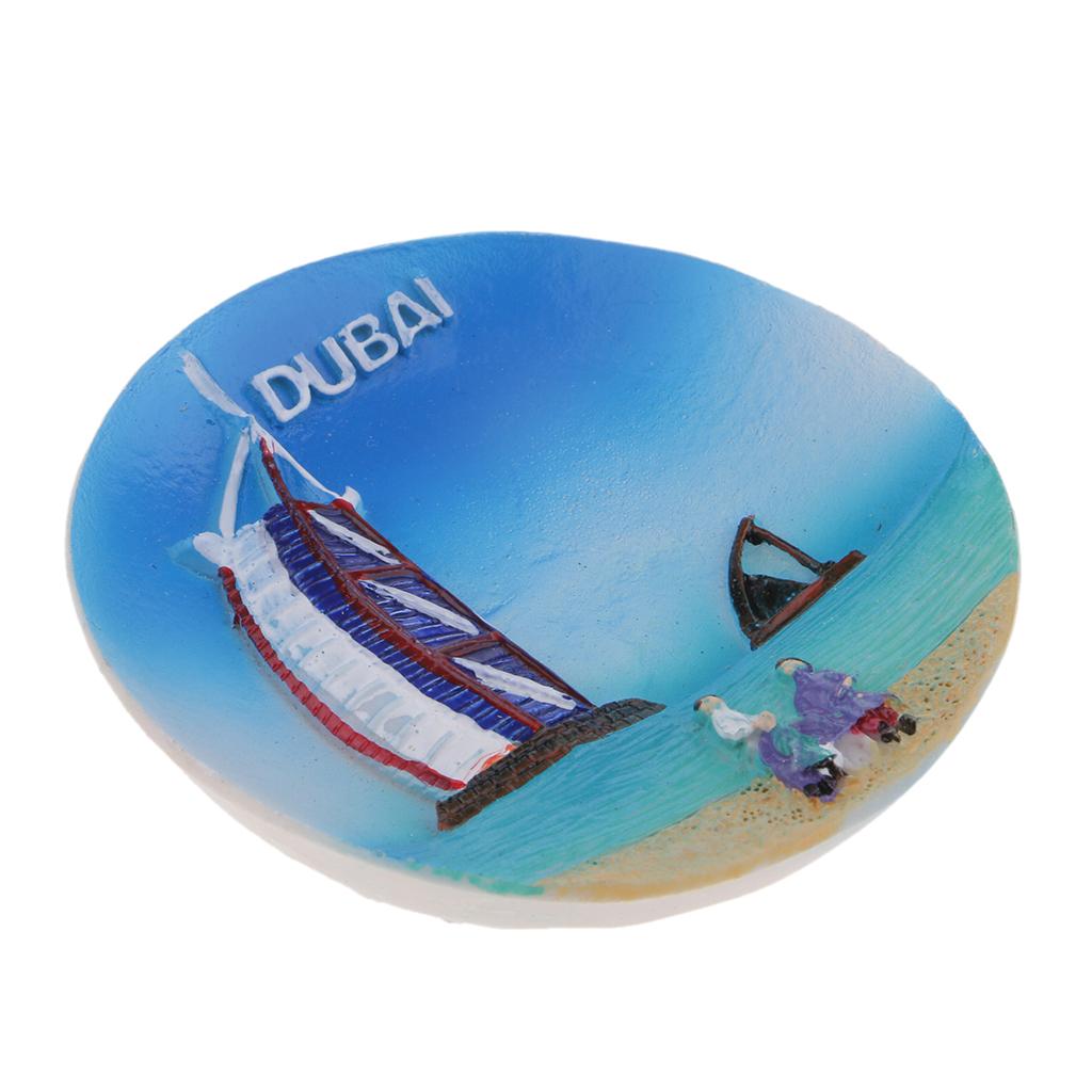 Tourist Travel Souvenir Fridge Stickers Refrigerator Magnet Dubai Sea