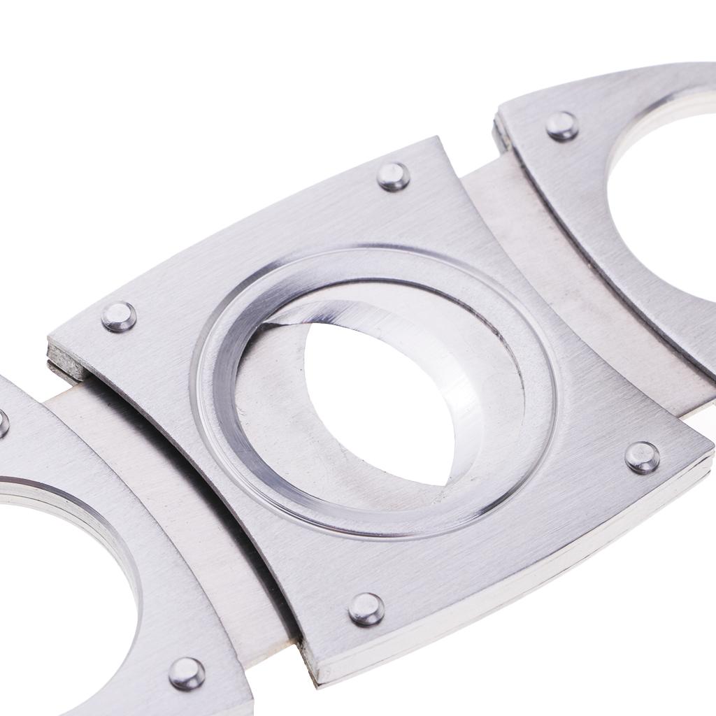 Alloy Cigar Cutter Double Blade Guillotine Scissors Cigar Clipper Shears B