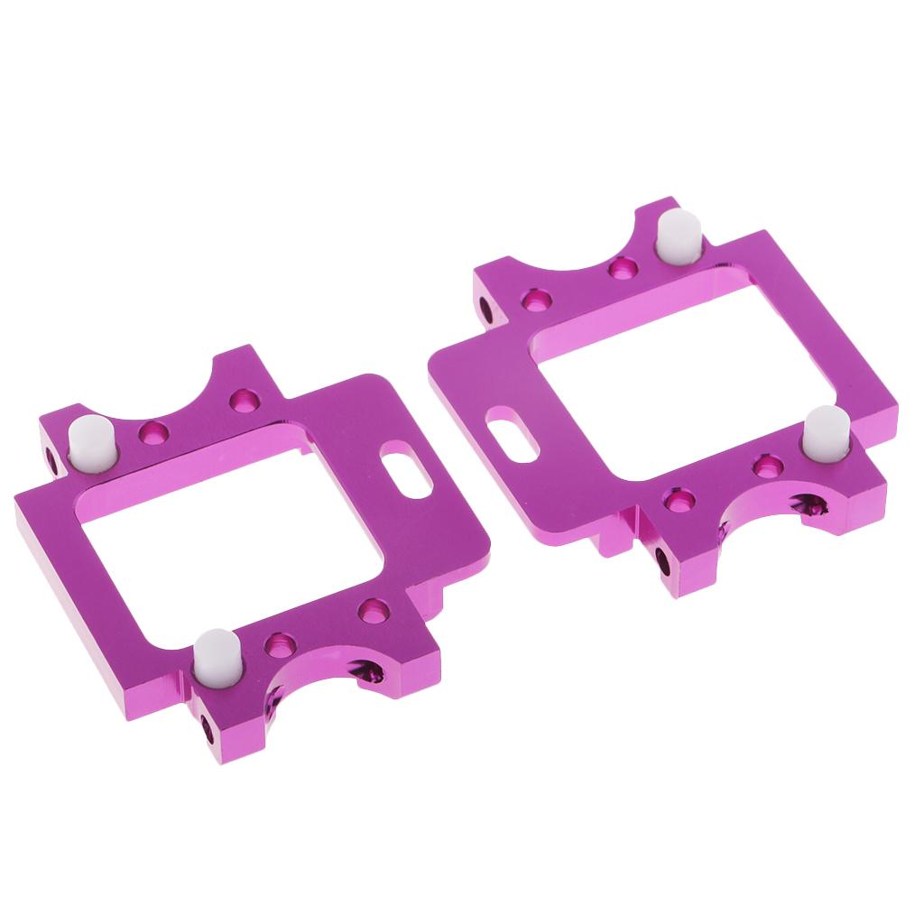 2x Aluminum Rear Gear Box Mount for HSP 94103 94123 94111 94107 94108 Purple