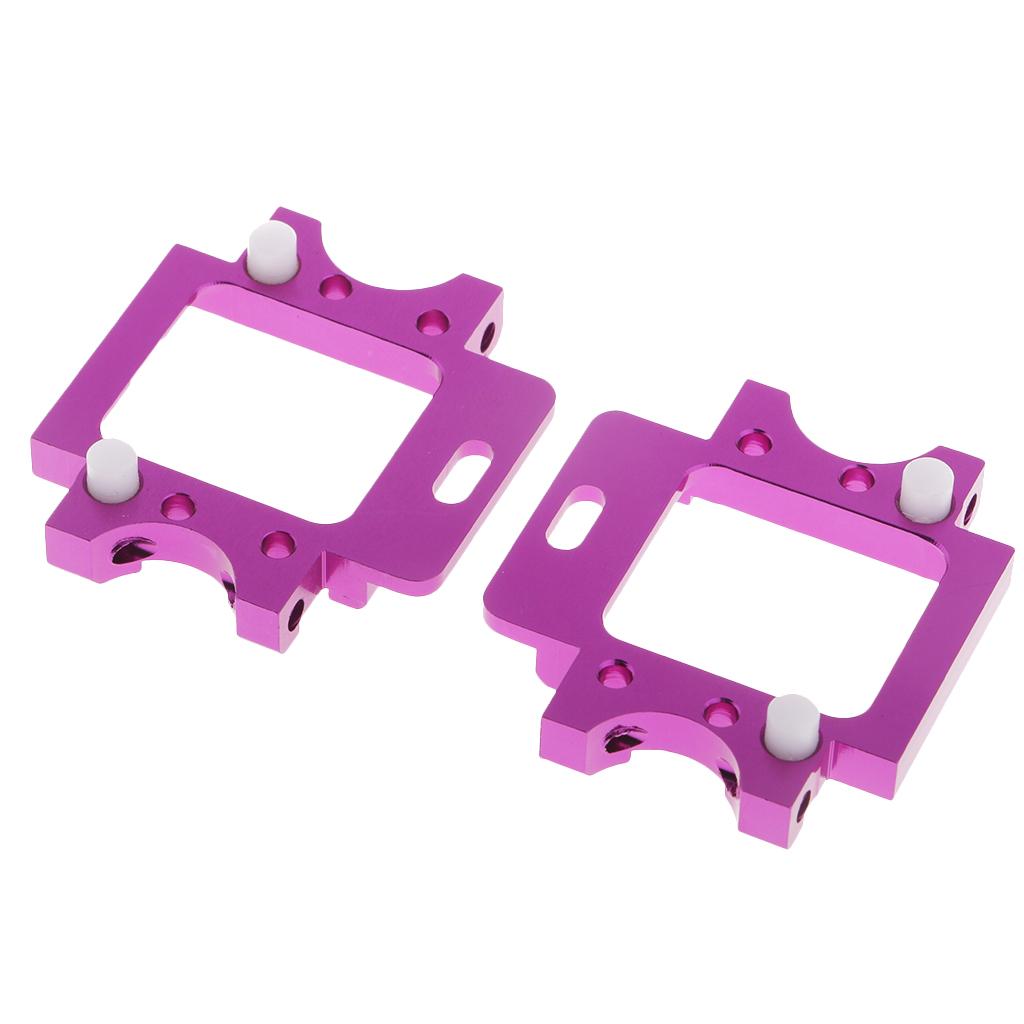 2x Aluminum Rear Gear Box Mount for HSP 94103 94123 94111 94107 94108 Purple