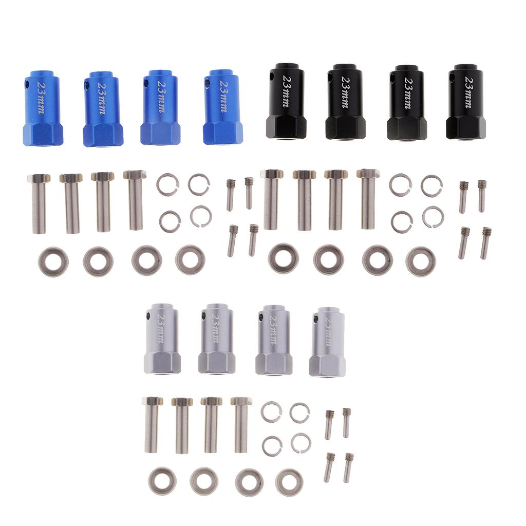 23mm Wheel Hex Combine Longer Coupler for TRX4 1/10 RC Crawler Blue