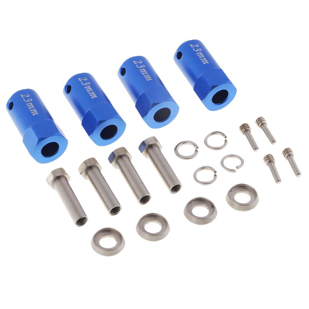 23mm Wheel Hex Combine Longer Coupler for TRX4 1/10 RC Crawler Blue