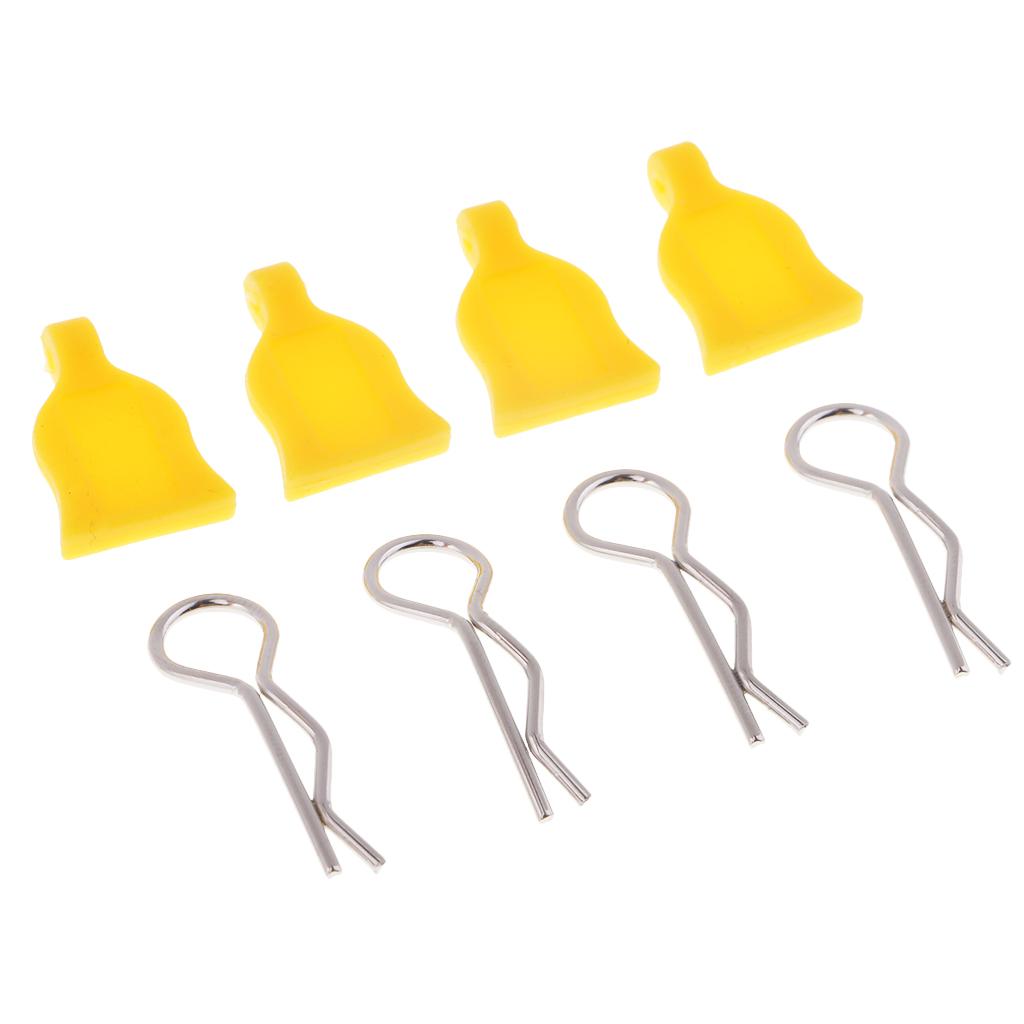 RC Car Metal Shell Buckle Spare Parts for 1/10 RC Drift/ On-road Cars Yellow