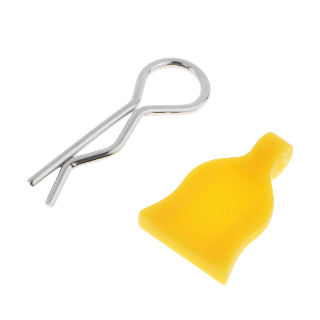 RC Car Metal Shell Buckle Spare Parts for 1/10 RC Drift/ On-road Cars Yellow