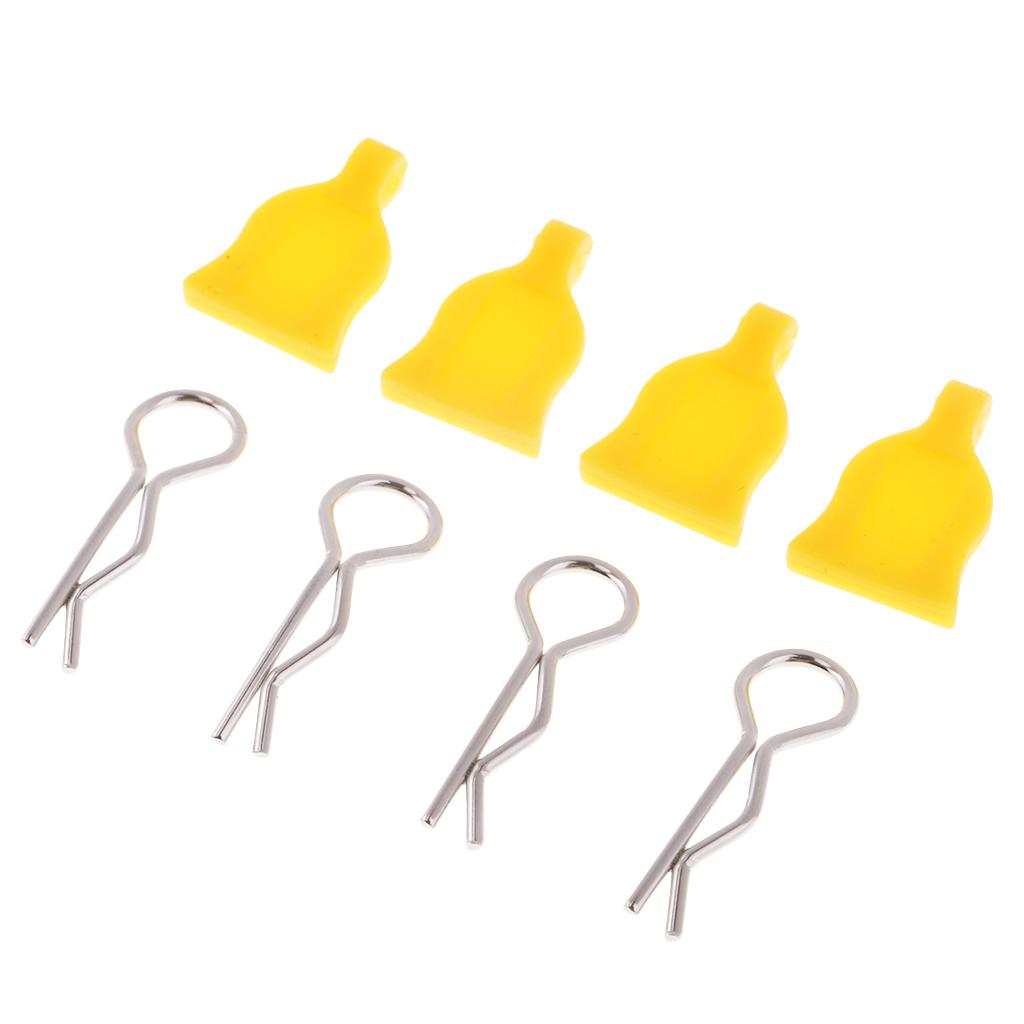 RC Car Metal Shell Buckle Spare Parts for 1/10 RC Drift/ On-road Cars Yellow
