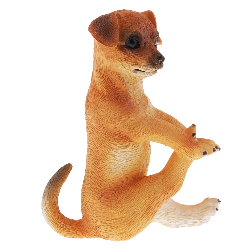 Resin Animal Ornaments Home Decorations Yoga Pose Sculptures Style1- Dog