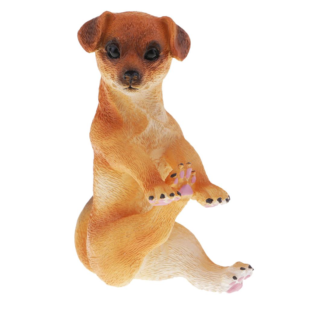 Resin Animal Ornaments Home Decorations Yoga Pose Sculptures Style1- Dog