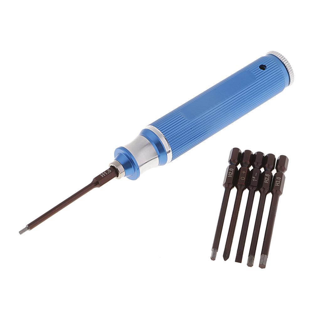 6 in 1 Multifunctional Hex Screwdriver Kit for RC Model Car Plane Boats Blue