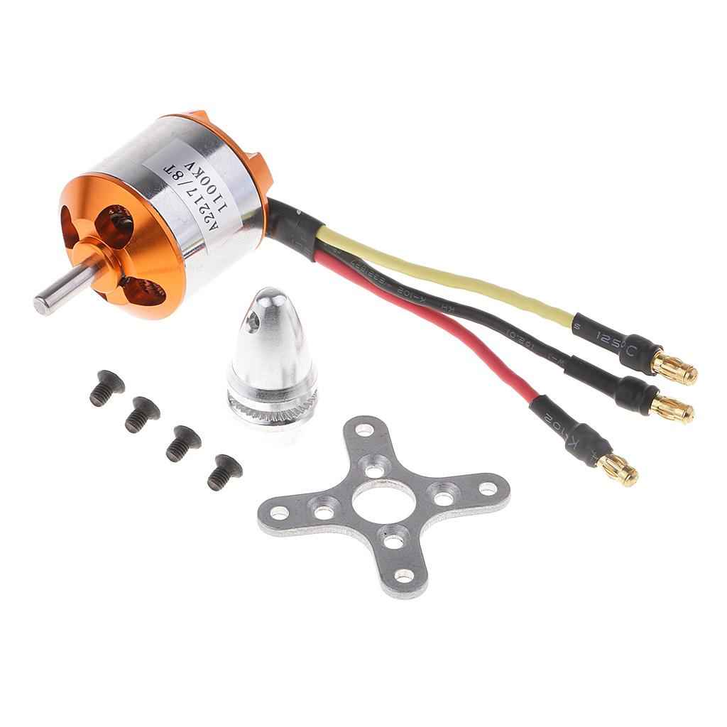 A2217-1100KV Brushless Motor for RC Boat Parts/ Fixed Wing 10inch Propellers 1070, 1050, 1060