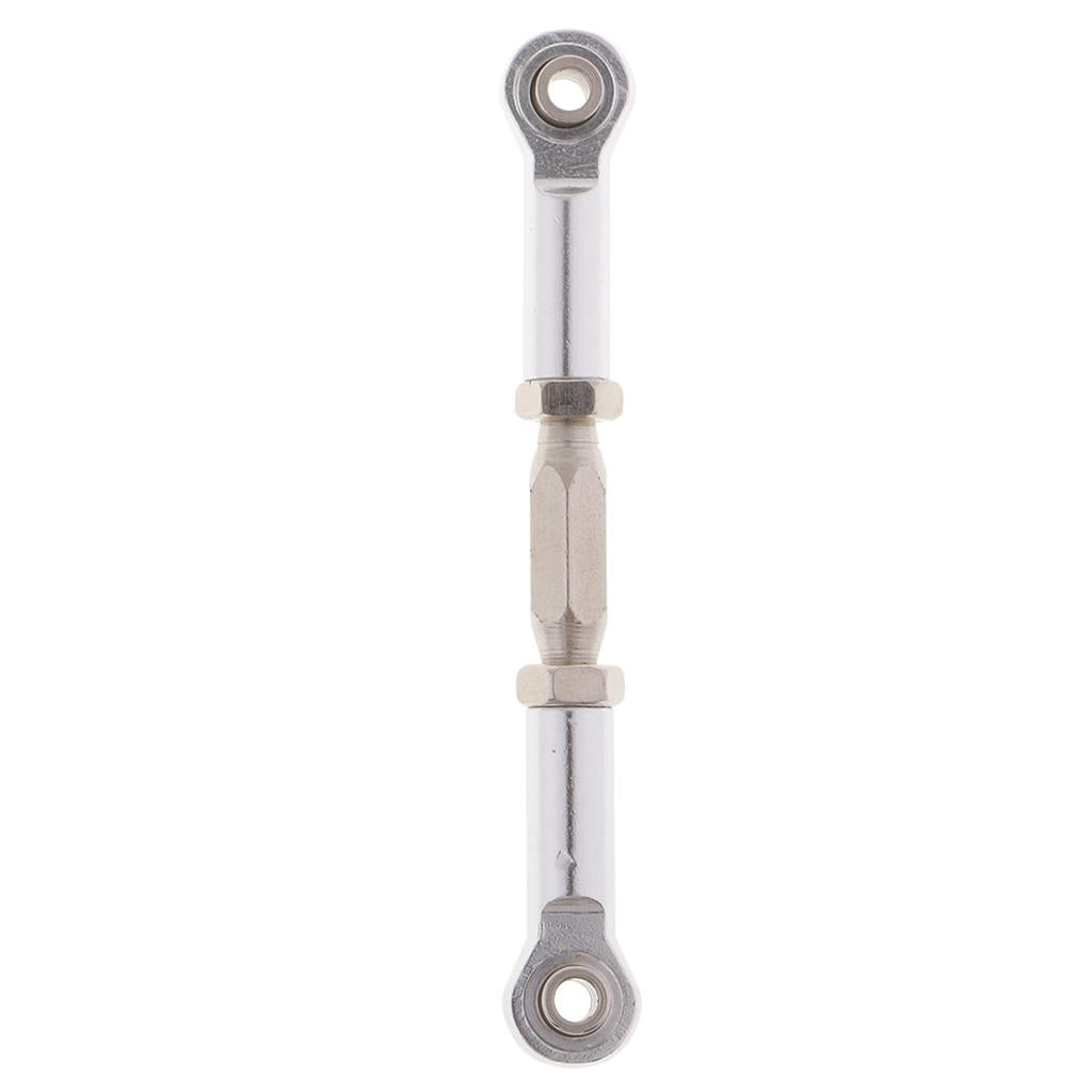 Adjustable Servo Linkage Pulling Steering Rods Arms for 1/10 HSP Car Silver
