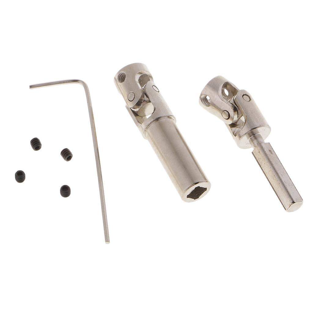 4x3mm Metal Steel Universal Joint Drive Shaft for RC Crawler Car 42-55mm