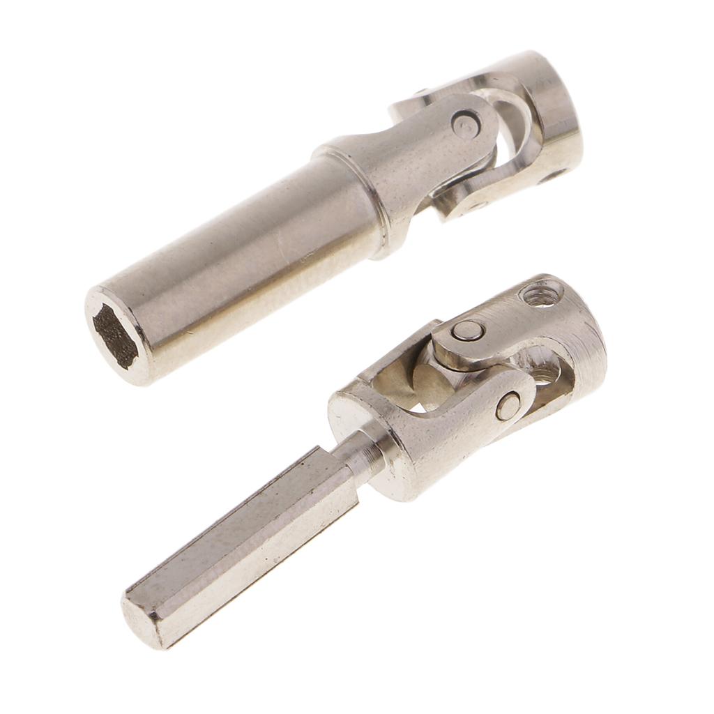 4x3mm Metal Steel Universal Joint Drive Shaft for RC Crawler Car 42-55mm