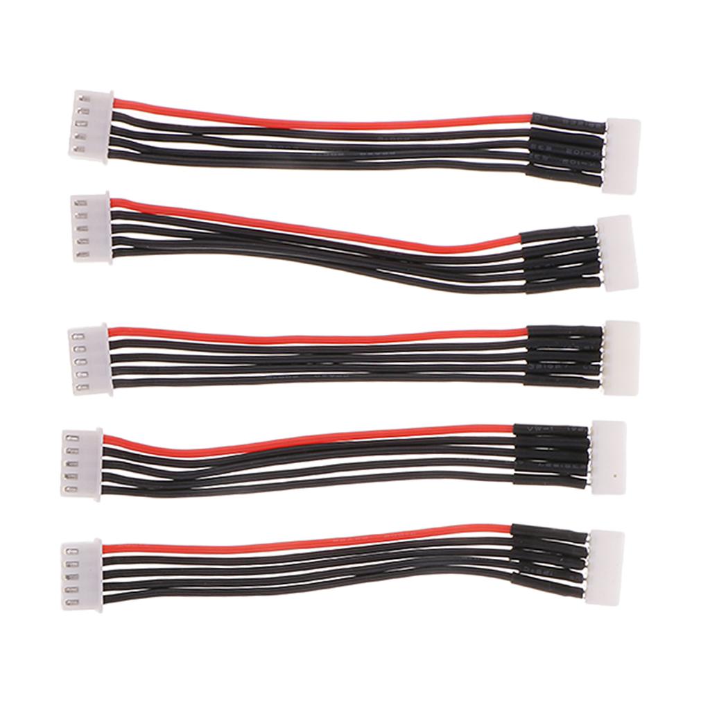5PCS Silicone JST-XH Balance Cable 22AWG for Lipo Lithium Battery 4S (14.8V)