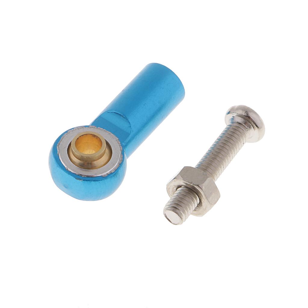 Aluminum Link Rod End Joint Steering Linkage Ball Head, Pack of 8 Blue
