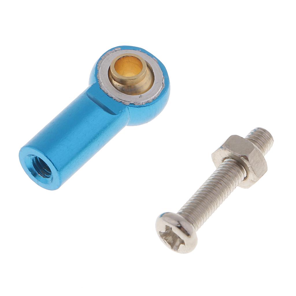 Aluminum Link Rod End Joint Steering Linkage Ball Head, Pack of 8 Blue