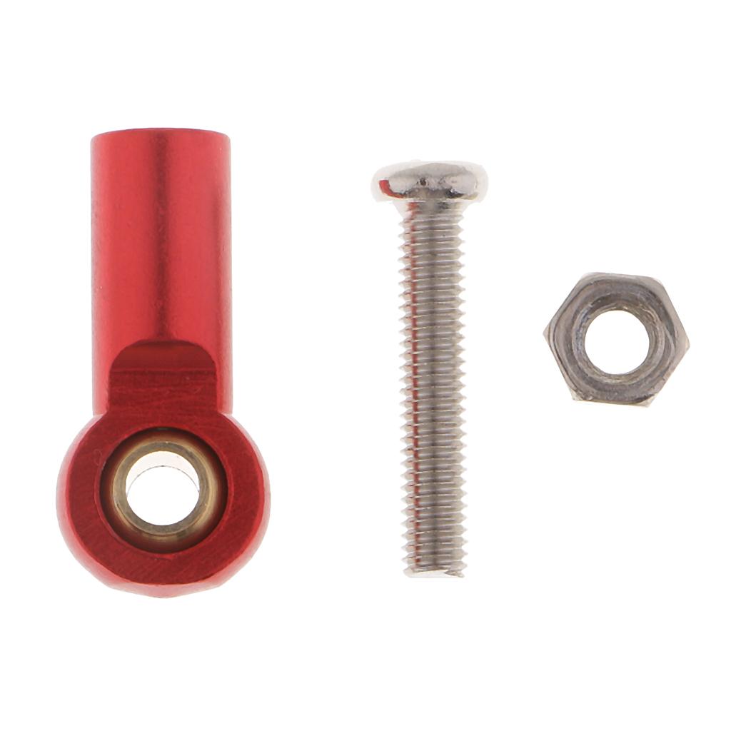 Aluminum Link Rod End Joint Steering Linkage Ball Head, Pack of 8 Red