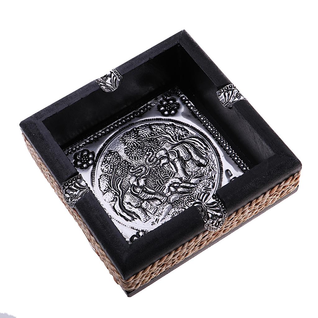 Practical Boutique Vintage Wood Cigar Ashtray Handmade Cigar Ashtray L