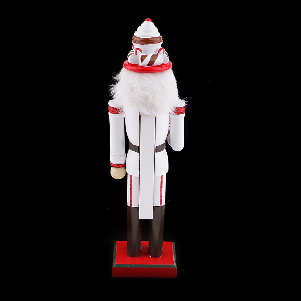 36cm Wooden Nutcracker Solider Figure Model Puppet Doll Home Office Decor B