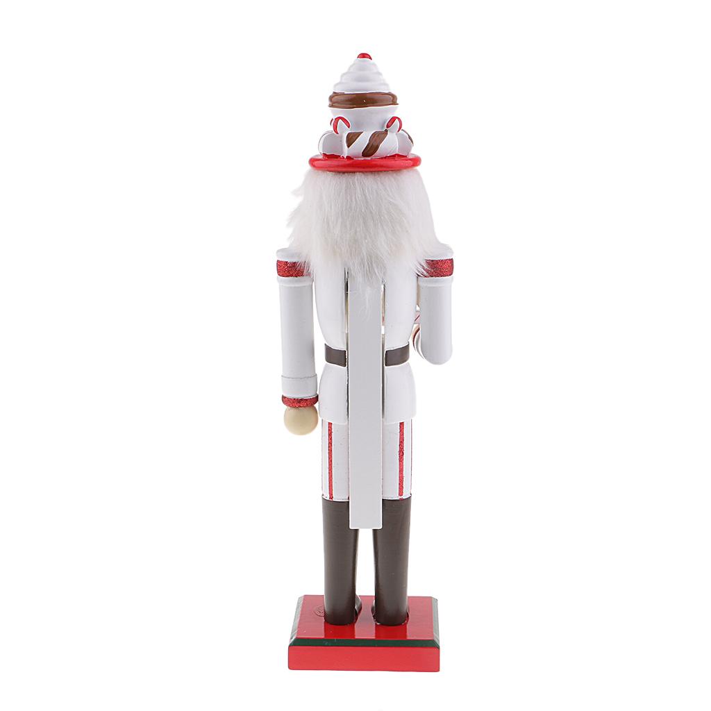 36cm Wooden Nutcracker Solider Figure Model Puppet Doll Home Office Decor B