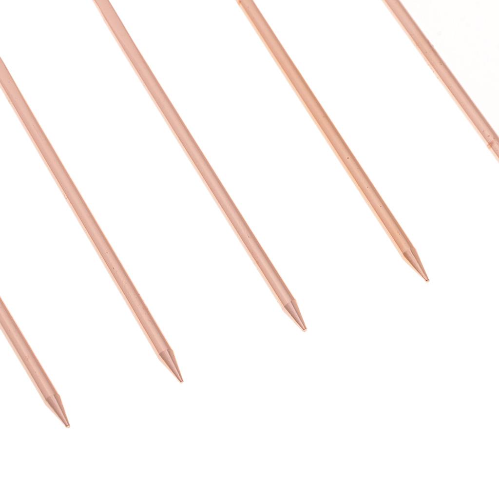 5Pieces Stainless Steel Cocktail Picks Martini Fruit Stick for Party Copper