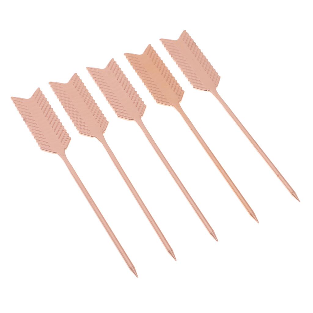 5Pieces Stainless Steel Cocktail Picks Martini Fruit Stick for Party Copper