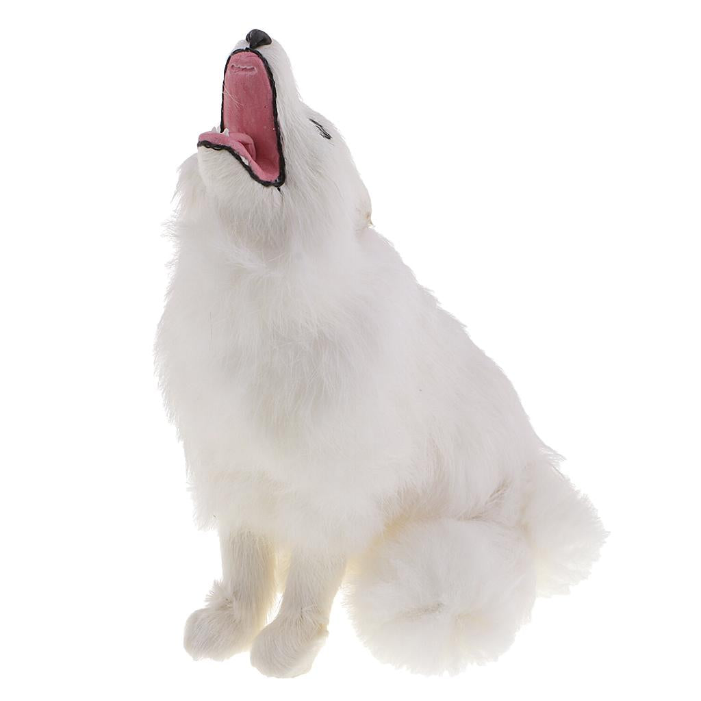 Simulation Wolf Figurines Animal Plush Toy Home Decorative Collectibles