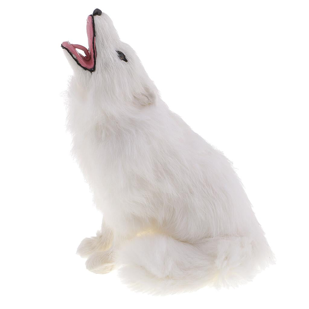 Simulation Wolf Figurines Animal Plush Toy Home Decorative Collectibles