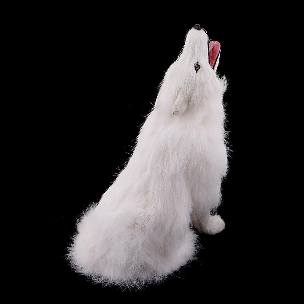 Simulation Wolf Figurines Animal Plush Toy Home Decorative Collectibles