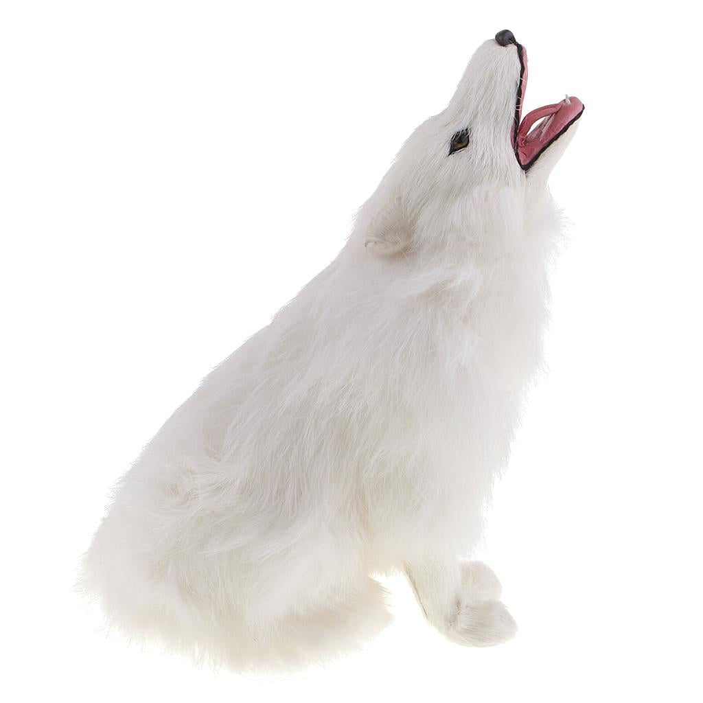 Simulation Wolf Figurines Animal Plush Toy Home Decorative Collectibles