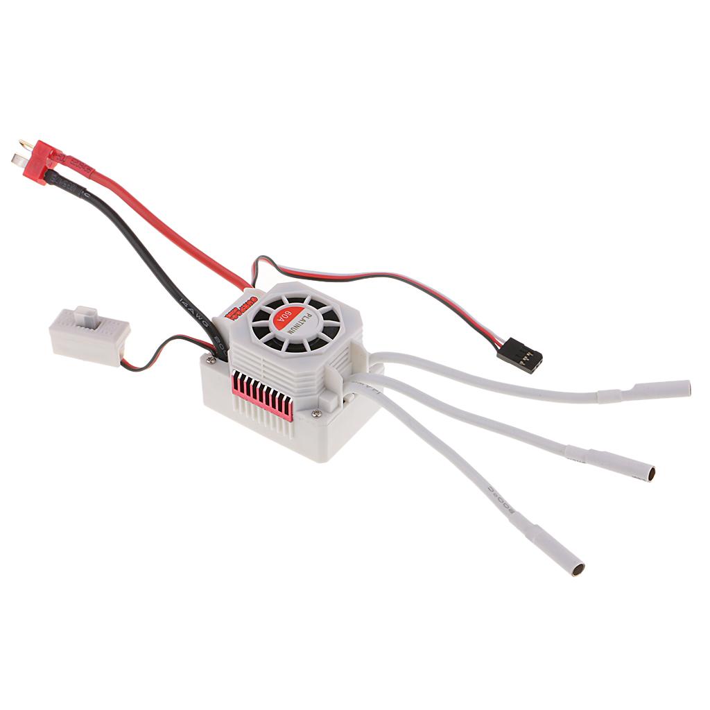 60A 2-4S RC Brushless Electronic Speed Controller Waterproof ESC for RC Car