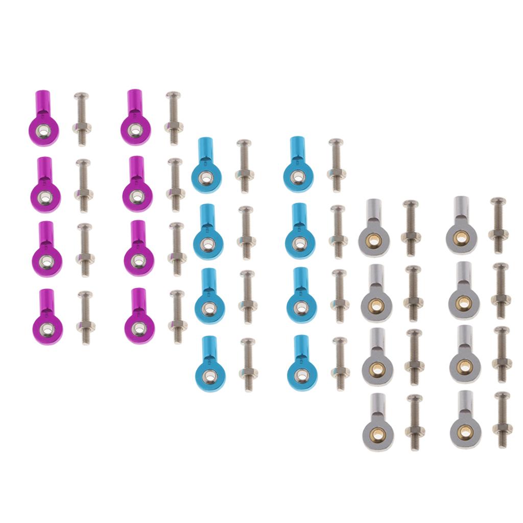 8pcs M3 Link Rod End Ball Joint for 1/10 RC Car Truck Buggy Crawler Blue