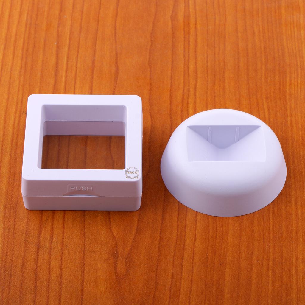 10pcs 3D Floating Coins Frame Rack Jewelry Display Stand Case Holder White