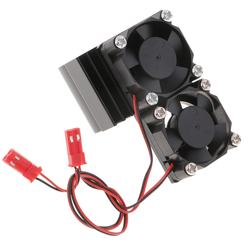 Brushed Brushless Motor Heatsink Radiator and Cooling Fan for 550 540 Black