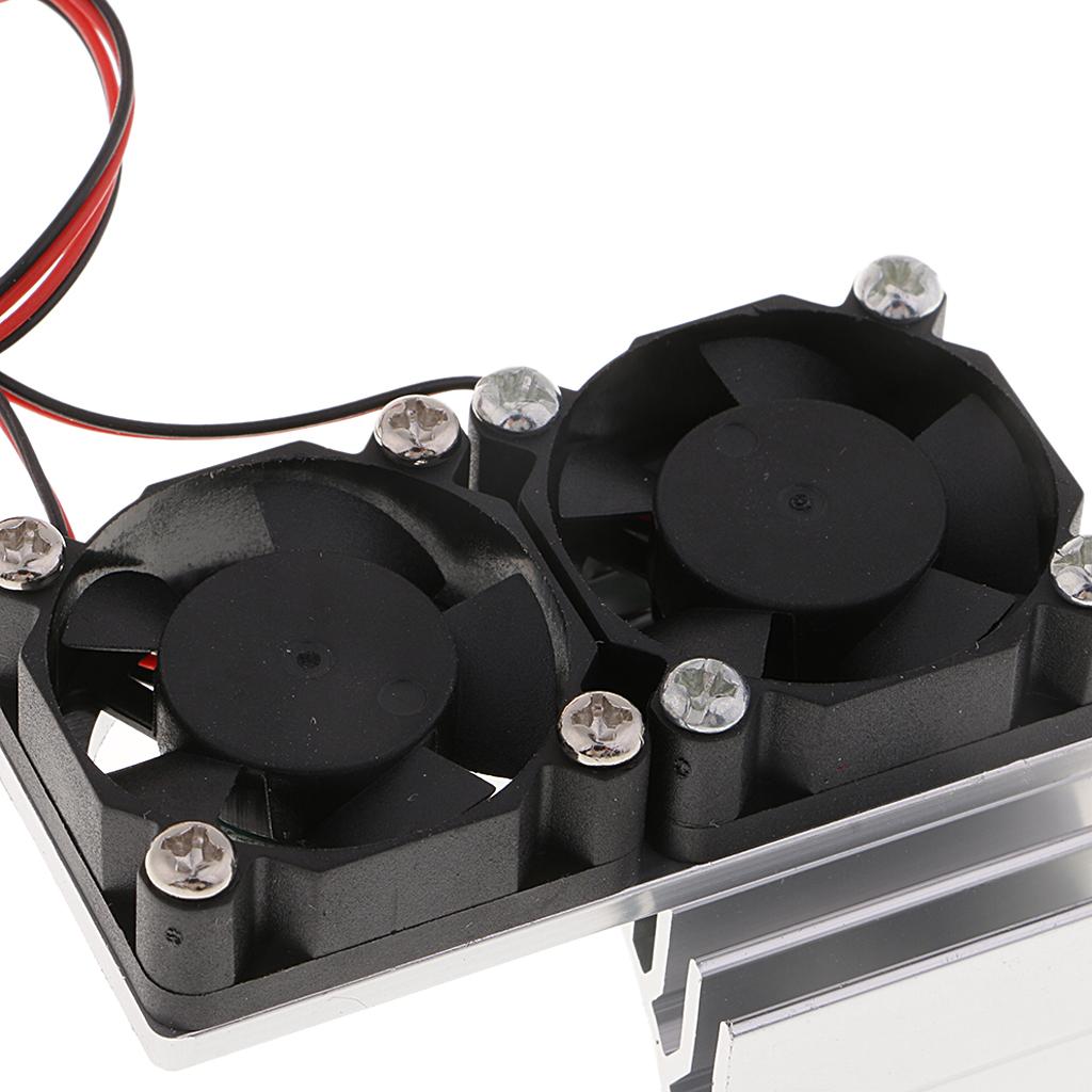Brushed Brushless Motor Heatsink Radiator and Cooling Fan for 550 540 Silver